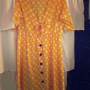 Peek-a-boo polka dot dress
